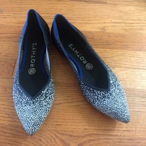 Rothy's Smoke Metallic Pointed Toe flats size 8.5